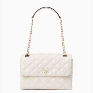 Kate Spade Natalia Medium Flap Shoulder Bag in white